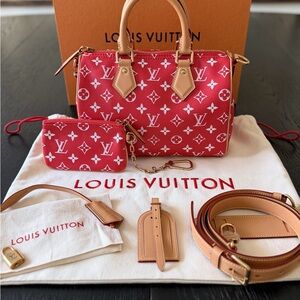Louis Vuitton Speedy P9 Bandoulière 25 – Monogram Leather (Red)